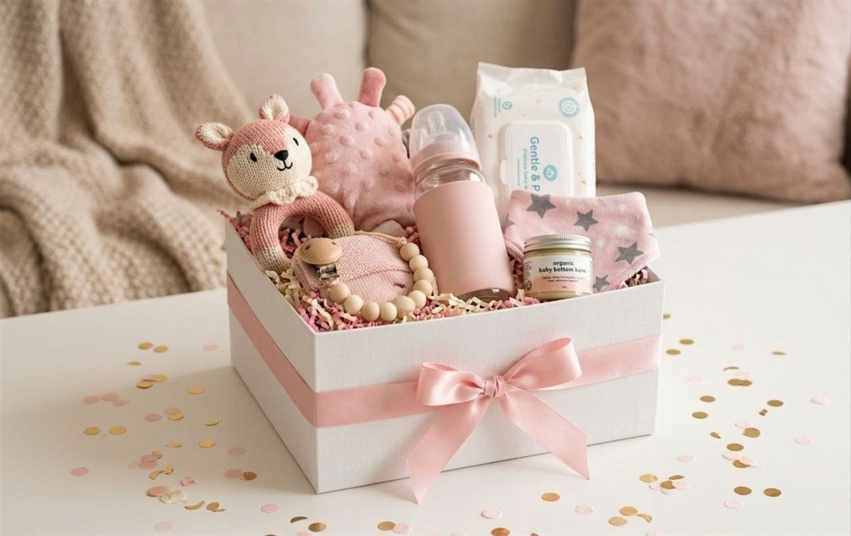 Baby Girl gift basket, packed and shipped in Canada