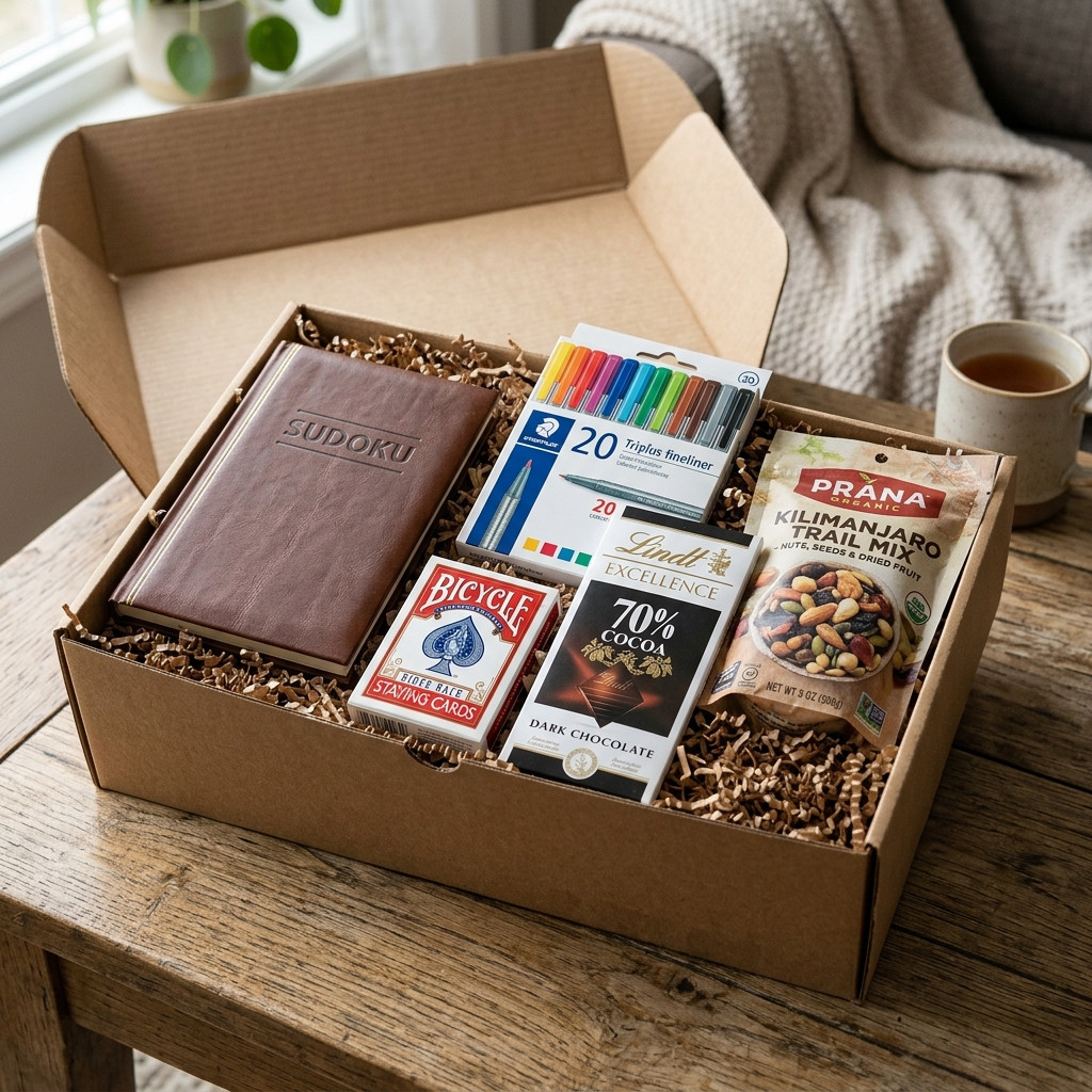 The Boredom Buster Box, packed and shipped in Canada