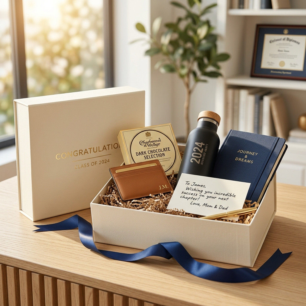 Graduation gift basket, packed and shipped in Canada