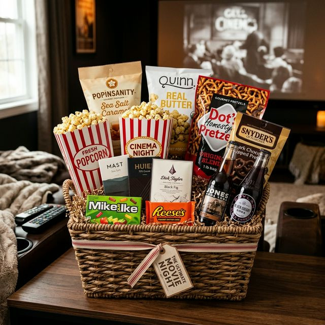 Movie Night gift box, packed and shipped in Canada