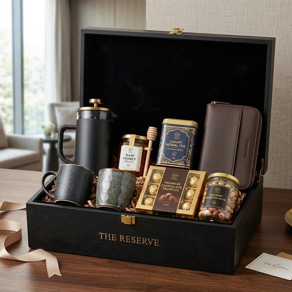 Luxury corporate gift basket