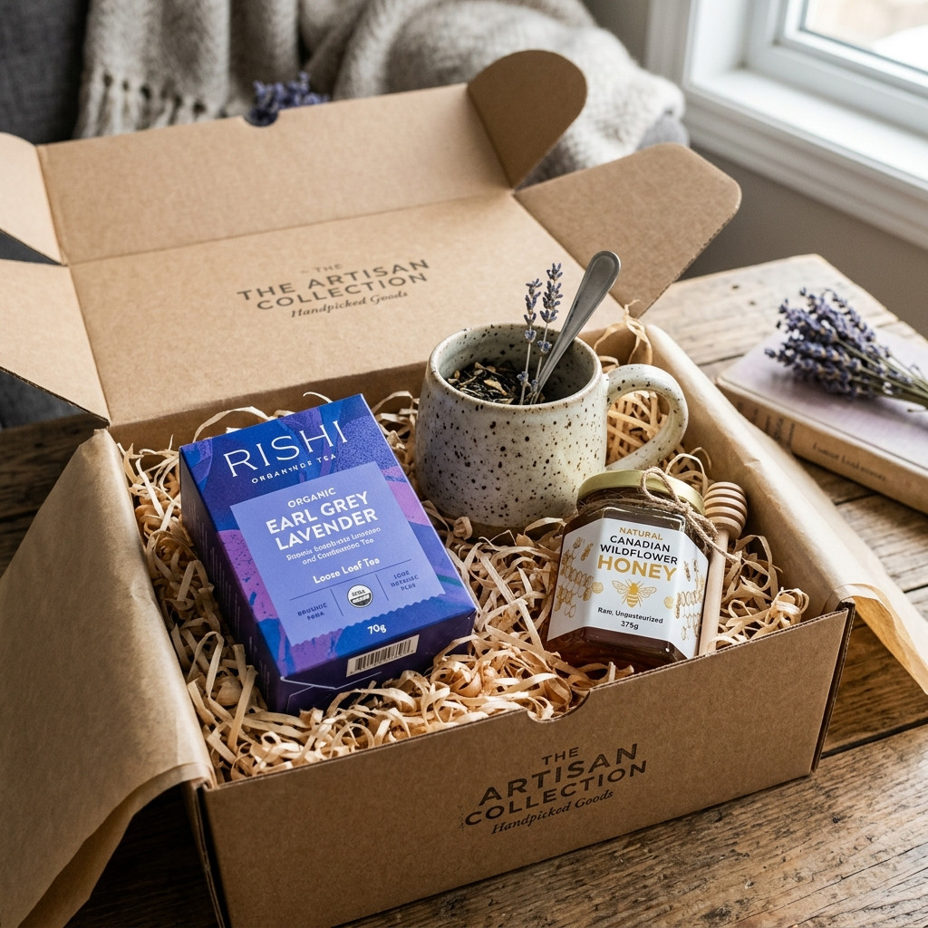 The Leisurely Morning Tea Box, packed and shipped in Canada